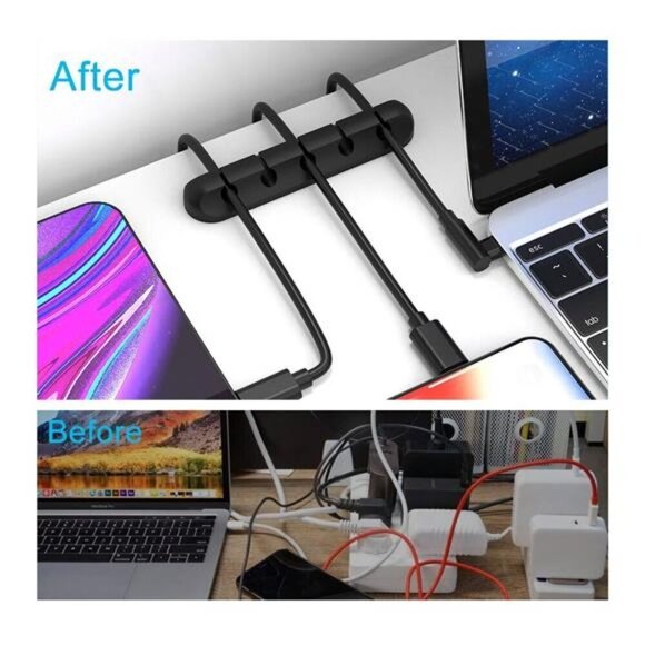 Cable Organizer Clips Adhesive Cord Holder Wire Management for Desk Car Home - Picture 2 of 8